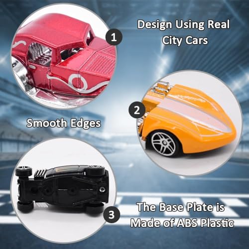 Magicwand Die-Cast【Pack of 6】 1:64 Scale Vintage Car Collectors Free Wheel Set【1 Yr & Up】【Multi-Colored】 - Image 5