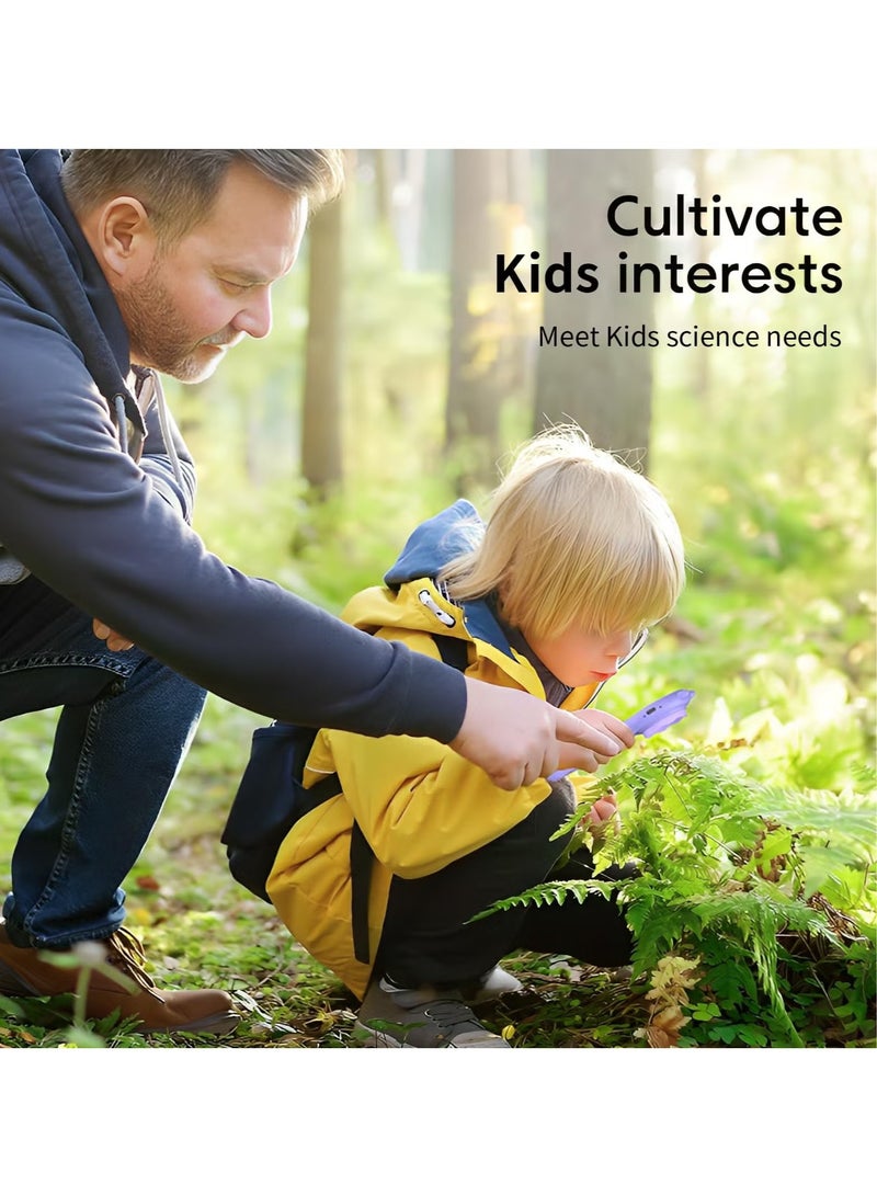 Microscope for Kids - Mini Pocket Handheld Microscope for Toddlers-Educational Science Kit Toys for Birthday Gifts,Toy for Age 3 4 5 6 7 8 Girls Boys （Purple） - Image 4