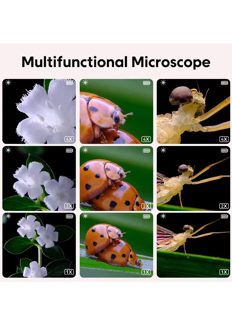 Microscope for Kids - Mini Pocket Handheld Microscope for Toddlers-Educational Science Kit Toys for Birthday Gifts,Toy for Age 3 4 5 6 7 8 Girls Boys （Purple） - Image 5