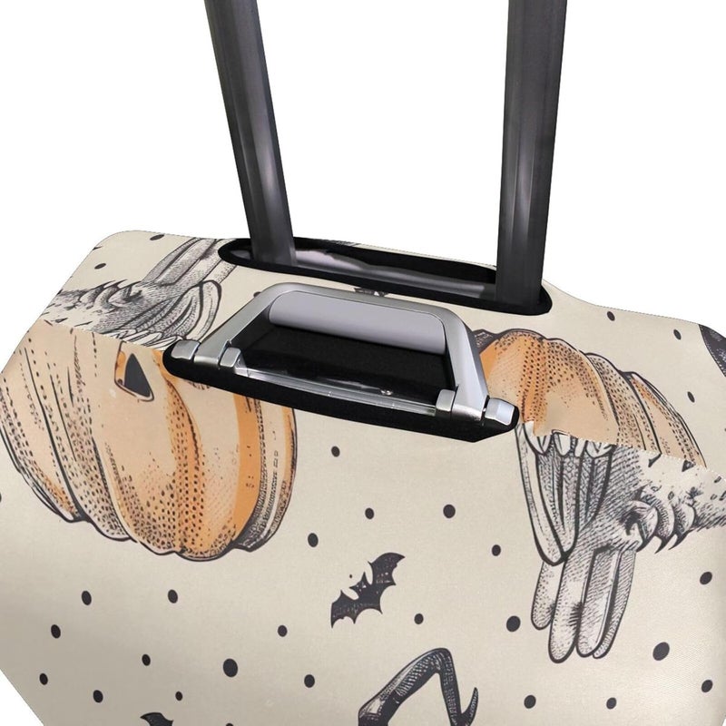 Halloween Pumpkin Luggage Cover for Suitcase, Elastic Travel Protector with Zipper, Washable Anti-Scratch Dustproof Luggage Sleeve Fits 18-20 Inch - Image 4