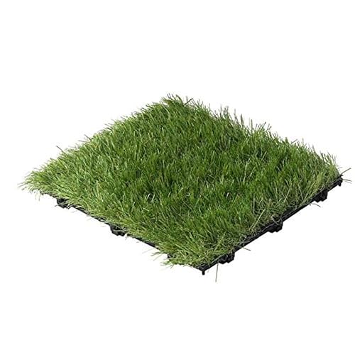 Sharpex Artificial Grass Deck Tiles with Interlocking | 1 Piece Floor Decking Water Resistant Tile for Balcony, Terrace, Garden, Poolside | Quick Flooring Solution for Indoor/Outdoor (Green, 1 Piece) - Image 1