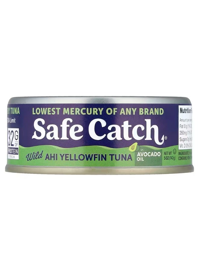 Safe Catch Ahi Wild Yellowfin Tuna In Avocado Oil 142g