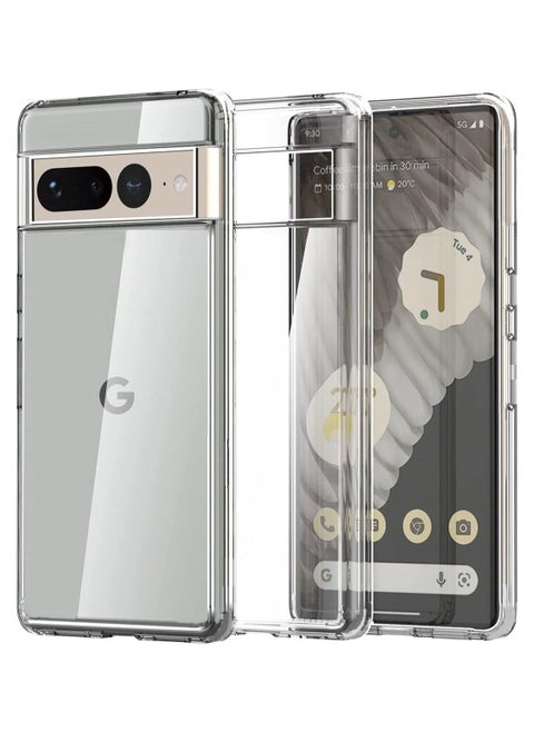 Google Pixel 7 Pro Case Clear Soft Flexible TPU Shockproof Slim Transparent Back Cover 6.7 inch