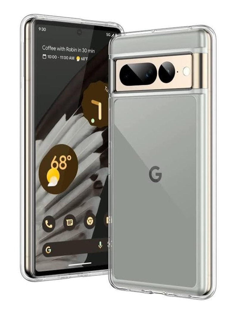 CATANES Google Pixel 7 Pro Case Clear Soft Flexible TPU Shockproof Slim Transparent Back Cover 6.7 inch  - Image 3