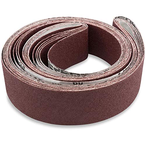 Red Label Abrasives 2 X 72 Inch 400 Grit Flexible Aluminum Oxide Multipurpose Sanding Belts for Woodworking, Leather, Rubber, Plastic, & Light Metal Working - Belt Sand Paper 6 Pack - Image 2