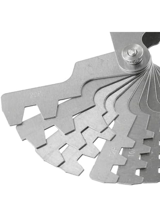 Stainless Steel Thread Gauge 30 Degree Acme Screw Pitch Measuring Tool 14 Blades Metric 2P 20P - Image 4