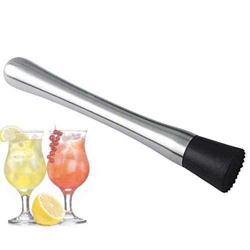 Incrizma 8" Muddler for Cocktails, Stainless Steel Cocktail Drink Muddler Bartender Accessories, Lemon Smasher for Home Kitchen Bar Tools, Bartending Supply Ice Crusher for Mojitos Fruit Drinks - Image 1