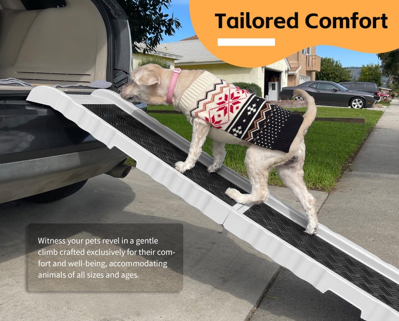 Maxworks PawStep 50893 Pet Ramp with Soft Traction â€“ Lightweight Portable Dog & Cat Ramp for Beds, Couches, Cars & SUVs, Non-Slip Surface for Senior & Small Pets - Image 3
