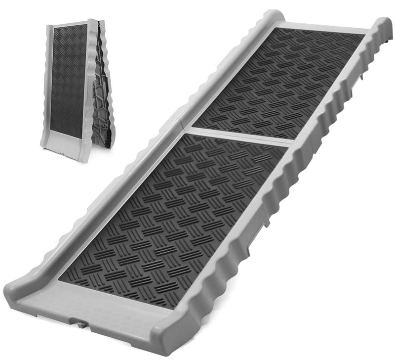 Maxworks PawStep 50893 Pet Ramp with Soft Traction â€“ Lightweight Portable Dog & Cat Ramp for Beds, Couches, Cars & SUVs, Non-Slip Surface for Senior & Small Pets - Image 1