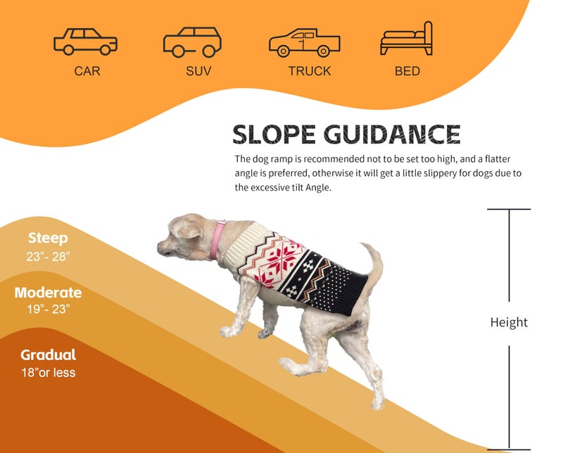 Maxworks PawStep 50893 Pet Ramp with Soft Traction â€“ Lightweight Portable Dog & Cat Ramp for Beds, Couches, Cars & SUVs, Non-Slip Surface for Senior & Small Pets - Image 2