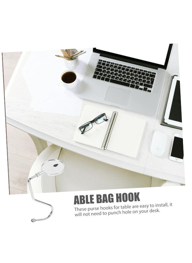 20pcs Anti-Skid Hook Metal Desk Hook Purse Hook for Table, Student Bag Hanger Womens Bag Handbag Hook Instant Bag Hanger Meat Hook Non-Slip  - Image 5