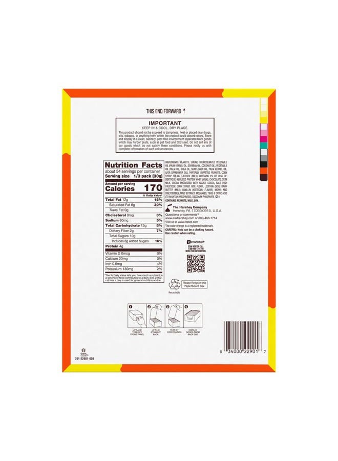 REESE'S Crunchy Peanut Peanut Butter and Peanuts King Size, Candy Bars, 3.2 oz (18 Count) - Image 2