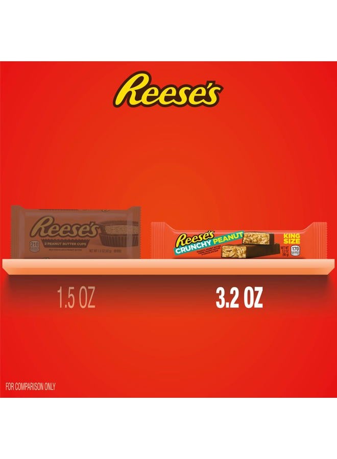 REESE'S Crunchy Peanut Peanut Butter and Peanuts King Size, Candy Bars, 3.2 oz (18 Count) - Image 4