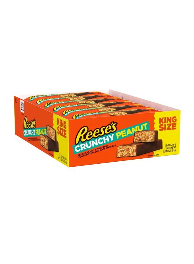 REESE'S Crunchy Peanut Peanut Butter and Peanuts King Size, Candy Bars, 3.2 oz (18 Count) - Image 3