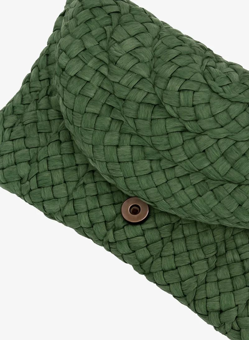 بلو فانيلا Woven Clutch Bag