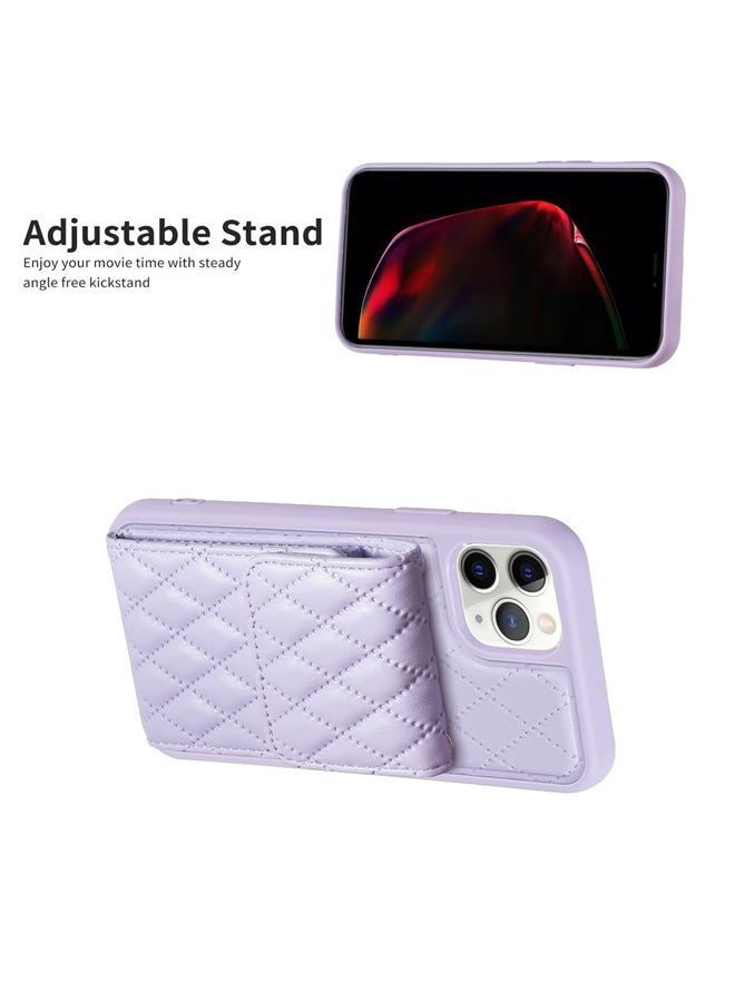 زبون جراب هاتف iPhone 11 Pro Max بمحفظة عمودية من الجلد على شكل معين - Image 5