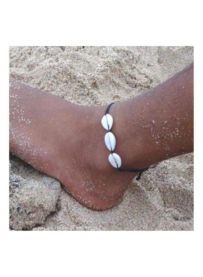 Boho Shell Pattern Anklet, Simple Handmade Beach Hawaiian Weave Anklet - Image 2