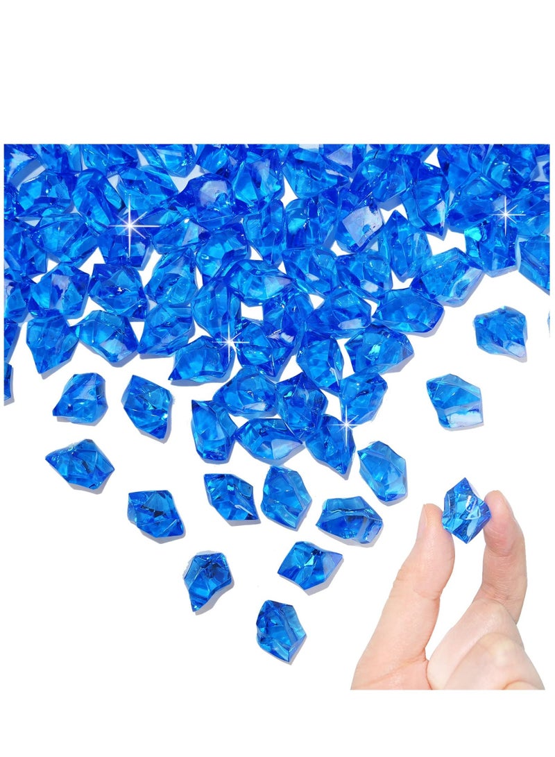 KASTWAVE Acrylic Crushed Ice Rocks 150 PCS Fake Crystals Plastic Ice Cubes Diamonds Gems for Vase Fillers, Home Decoration Table Scatter Event Wedding Arts Crafts - Image 1
