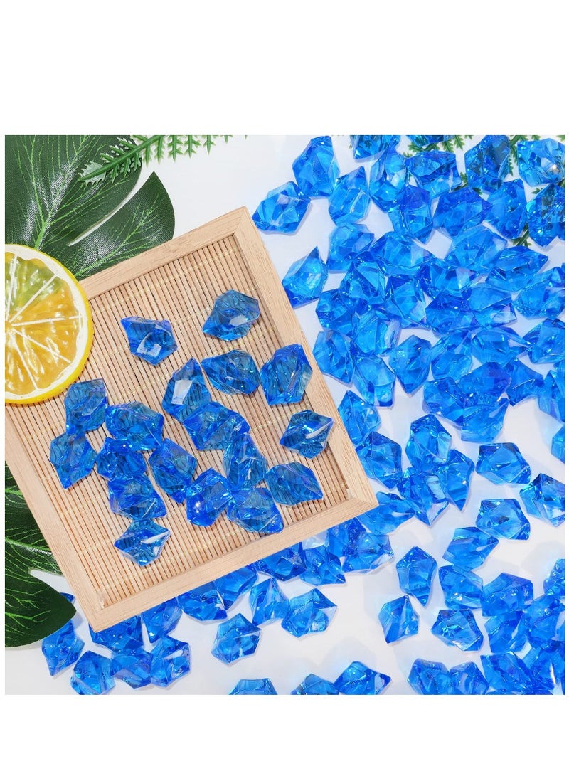 KASTWAVE Acrylic Crushed Ice Rocks 150 PCS Fake Crystals Plastic Ice Cubes Diamonds Gems for Vase Fillers, Home Decoration Table Scatter Event Wedding Arts Crafts - Image 4