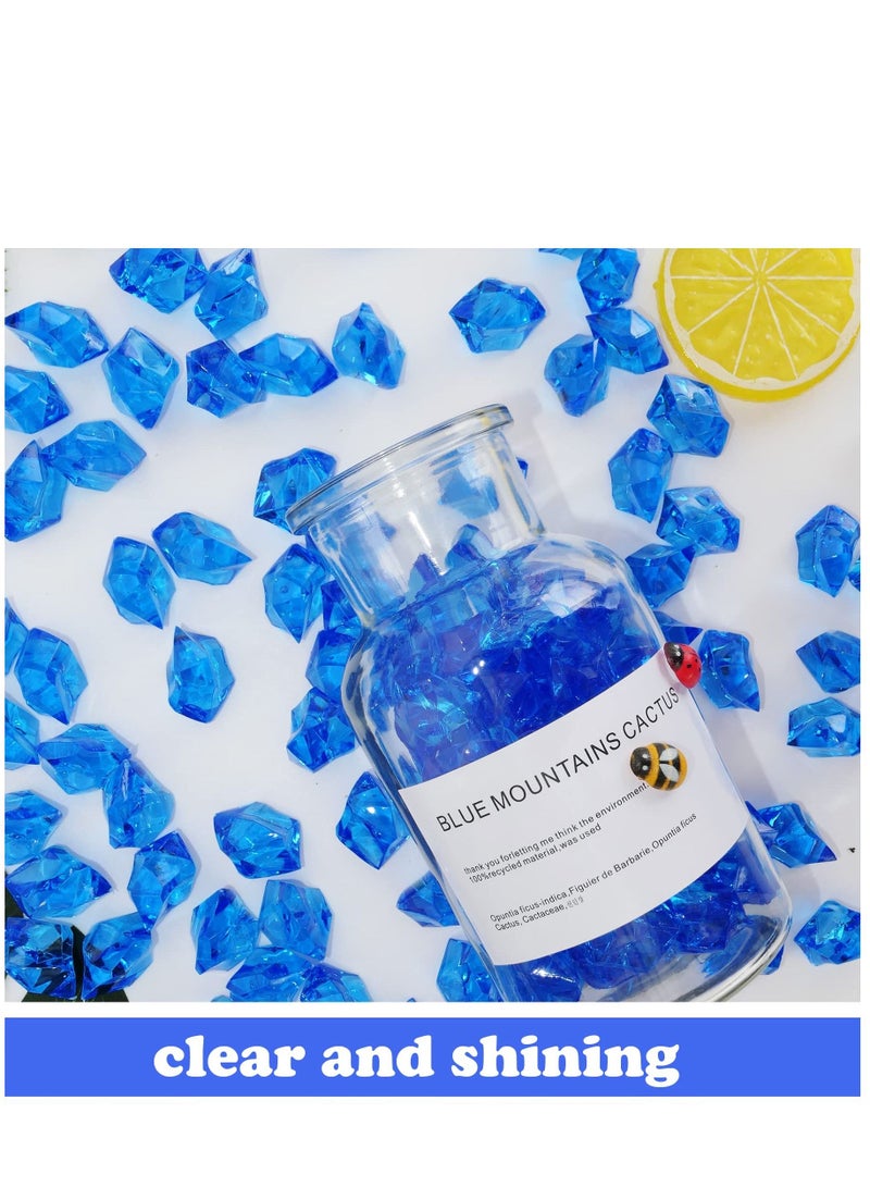 KASTWAVE Acrylic Crushed Ice Rocks 150 PCS Fake Crystals Plastic Ice Cubes Diamonds Gems for Vase Fillers, Home Decoration Table Scatter Event Wedding Arts Crafts - Image 5