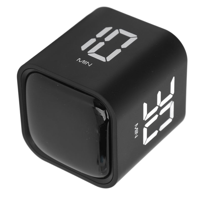Rotating Kitchen Timer: Black With 5/10/30/60 Min Presets - Adjustable Volume Vibration Modes Pause Reset Functions Countdown Timer for Cooking, Studying, Workout And Home Use - Image 5