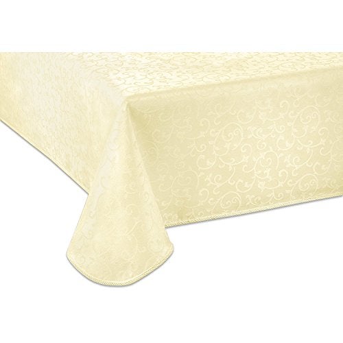Lenox Opal Innocence 60x102 Oblong Tablecloth Ivory - Image 1