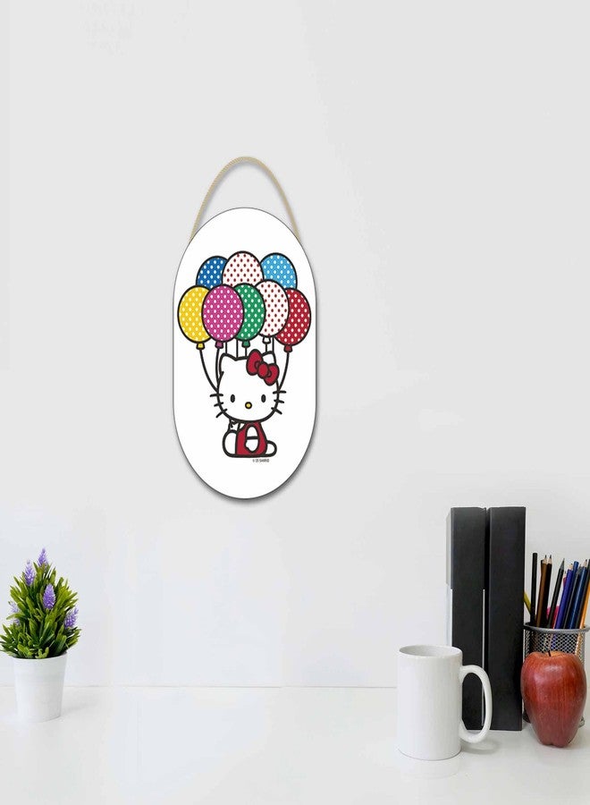 Open Road Brands Hello Kitty Balloons Hanging Wood Wall Decor - Image 5