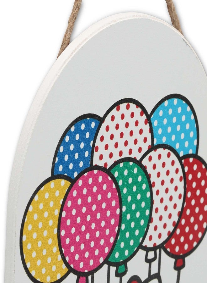 Open Road Brands Hello Kitty Balloons Hanging Wood Wall Decor - Image 4