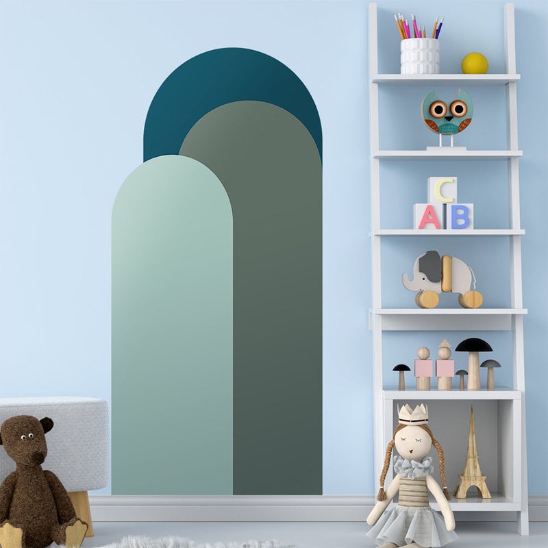 🏠 ملصق حائط بني داكن على شكل قوس للزينة ٢ ورقتين متعدد الاستخدامات - Image 5