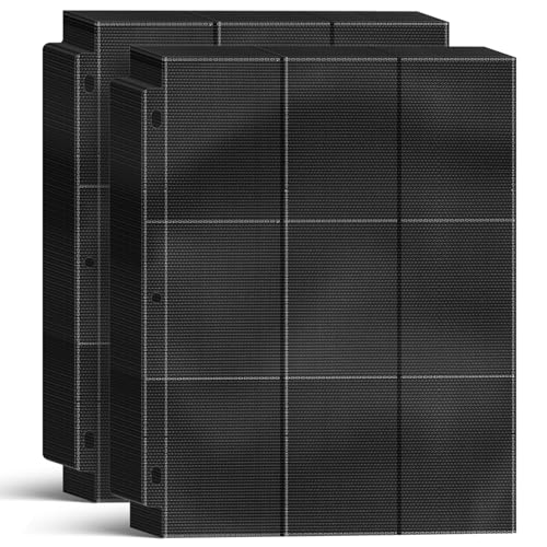 Kitoyz Trading Card Binder Sleeves Baseball Holder Fit for Standard Size Sport Cards 3 Ring Binder Black - Image 1