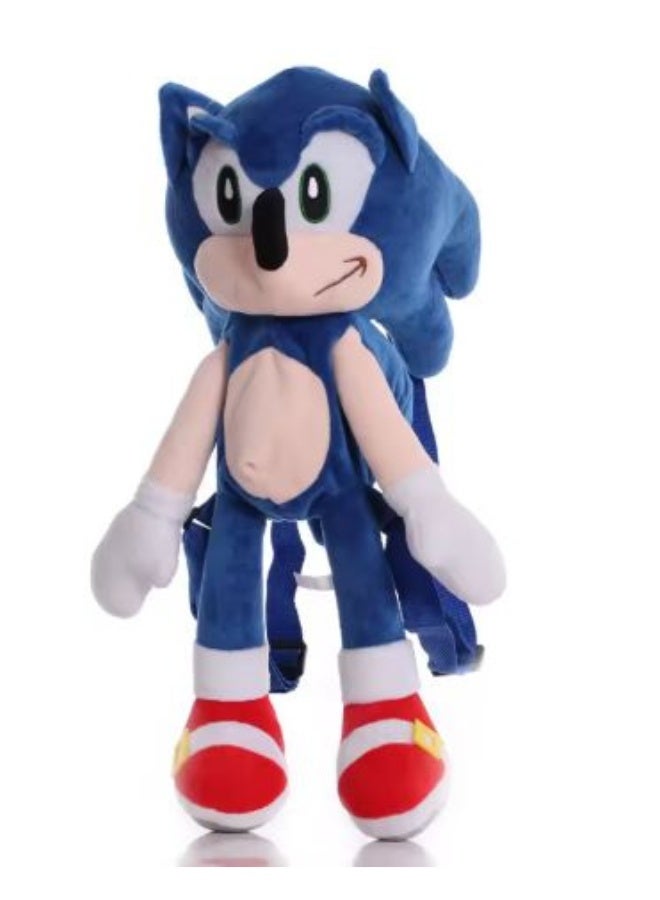 45cm Blue Hedgehog Plush Toy - Classic Cartoon Character Stuffed Animal Doll - Image 2