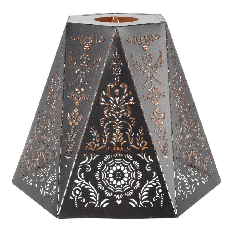 Uonlytech Hollow Iron Lampshade Table Lamp Cover Artistic Metal Lamp Shade for Home Office Bedroom Decoration 6.7X7X6.7 Inches - Image 1