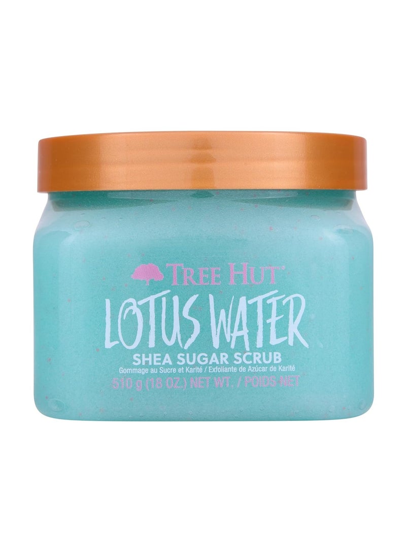 Tree Hut Tree Hut Lotus Water Shea Sugar Scrub | Exfoliating Body Scrub Removes Dead, Dry Skin for a Soft & Hydrated Feel | Nourishing Essential Body Care | 18 fl oz.  - Image 1