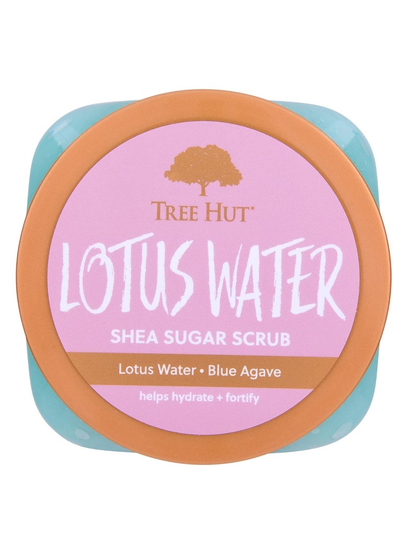 Tree Hut Tree Hut Lotus Water Shea Sugar Scrub | Exfoliating Body Scrub Removes Dead, Dry Skin for a Soft & Hydrated Feel | Nourishing Essential Body Care | 18 fl oz.  - Image 2