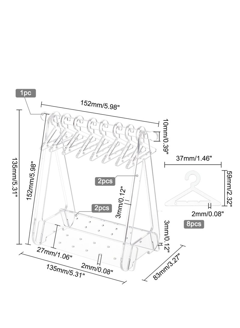 Acrylic Jewelry Organizer Stand, Elegant Necklace and Bracelet Display Holder for Earrings, Rings, and Watches - Image 5
