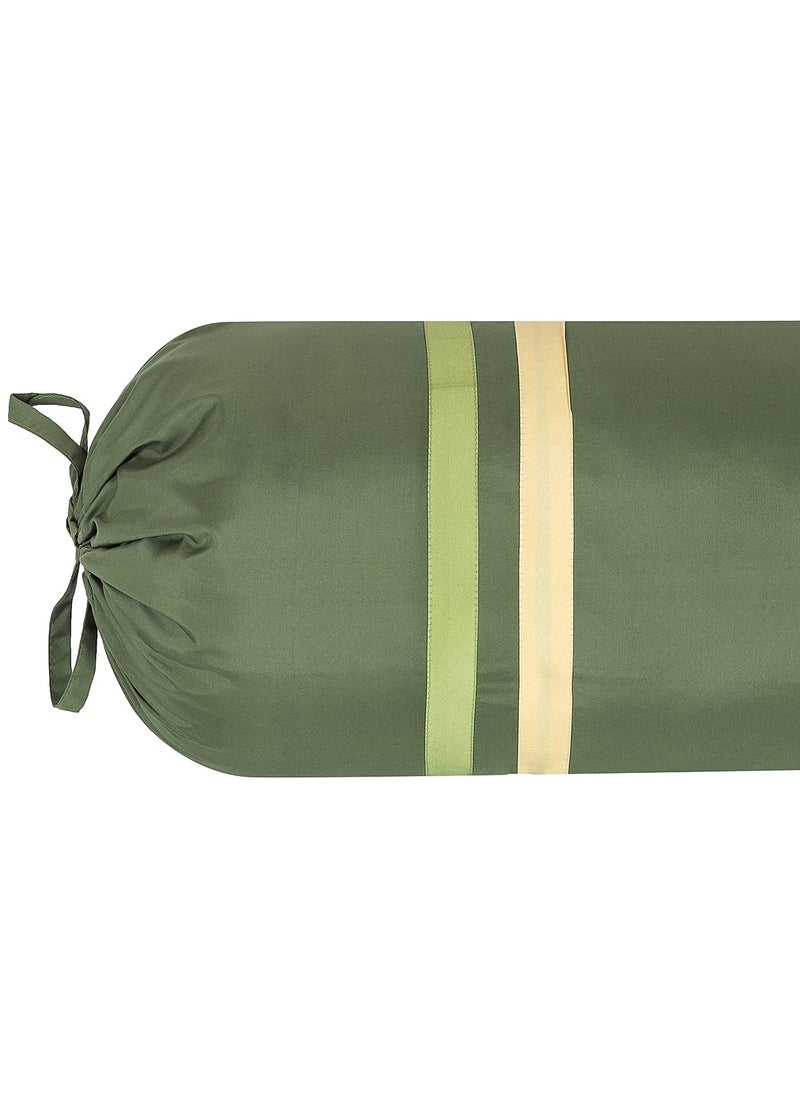 HOME9INE HOME9INE Diwan Bolster Covers Dark Green and Lime Green 30x15 Inch Pack of 2  - Image 3