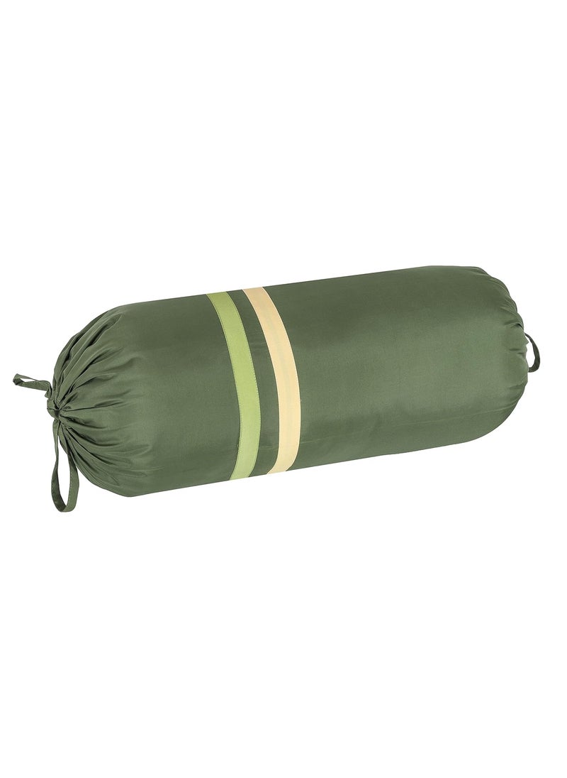 HOME9INE HOME9INE Diwan Bolster Covers Dark Green and Lime Green 30x15 Inch Pack of 2  - Image 2