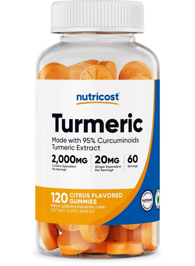 Nutricost Turmeric Gummies 2,000mg Tumeric per Serving (120 Gummies) - 60 Servings - Image 1