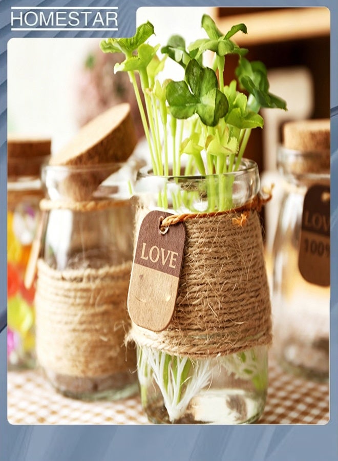 HOMESTAR Small Glass Decorative Bottles With Cork Lids - 12pcs, 100ml Mini Mason Jar for Wedding Favors, , DIY Arts Crafts - Image 3