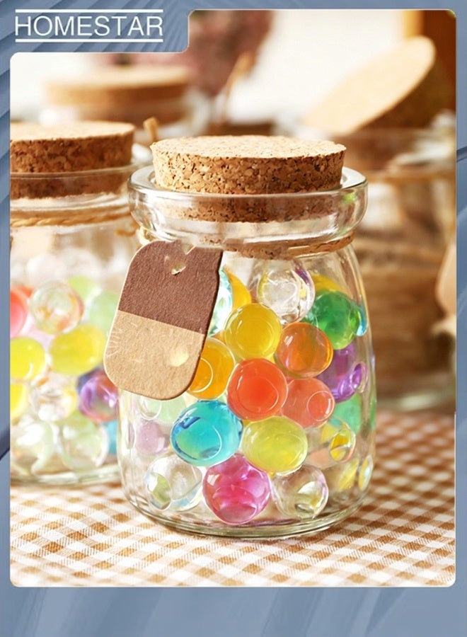 HOMESTAR Small Glass Decorative Bottles With Cork Lids - 12pcs, 100ml Mini Mason Jar for Wedding Favors, , DIY Arts Crafts - Image 2