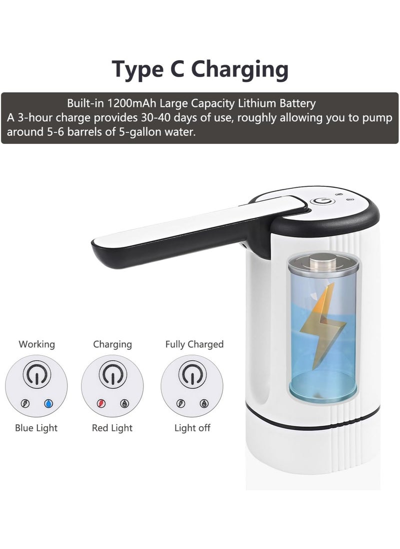 NextWave Electric Water Dispenser Pump – USB Rechargeable, Automatic Flow Control, 5 Gallon Bottle Compatible, Ideal for Home & Office  - Image 2