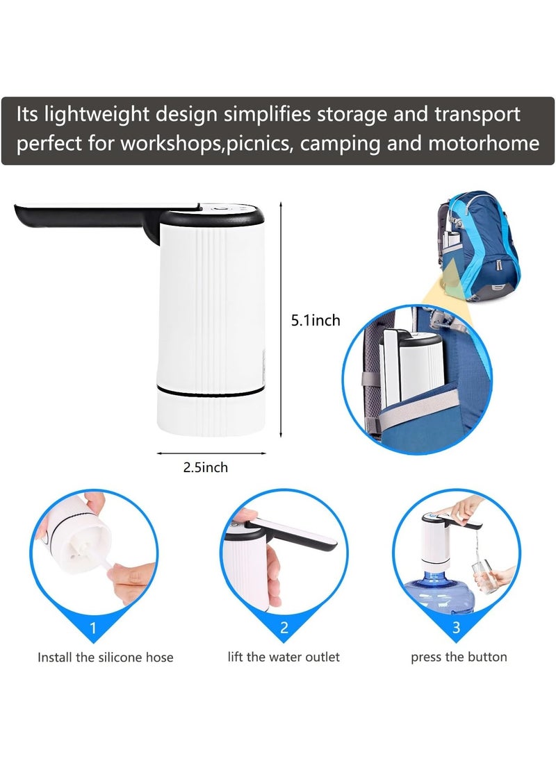 NextWave Electric Water Dispenser Pump – USB Rechargeable, Automatic Flow Control, 5 Gallon Bottle Compatible, Ideal for Home & Office  - Image 3