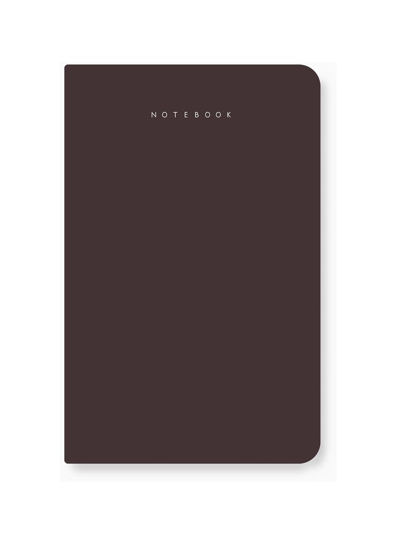 FACTOR NOTES A5 Size Minimalist Softbound Ruled Notebook 160 Pages 90gsm Thickness Brown Cover 