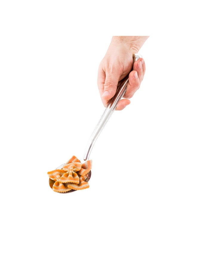 Restaurantware Met Lux 12.5 Inch x 2.75 Inch Serving Spoon, 1 Perforated Catering Spoon - Polished Finish, Dishwasher-Safe, Silver Stainless Steel Buffet Spoon, Serving Utensil For Parties, Catering - Image 2