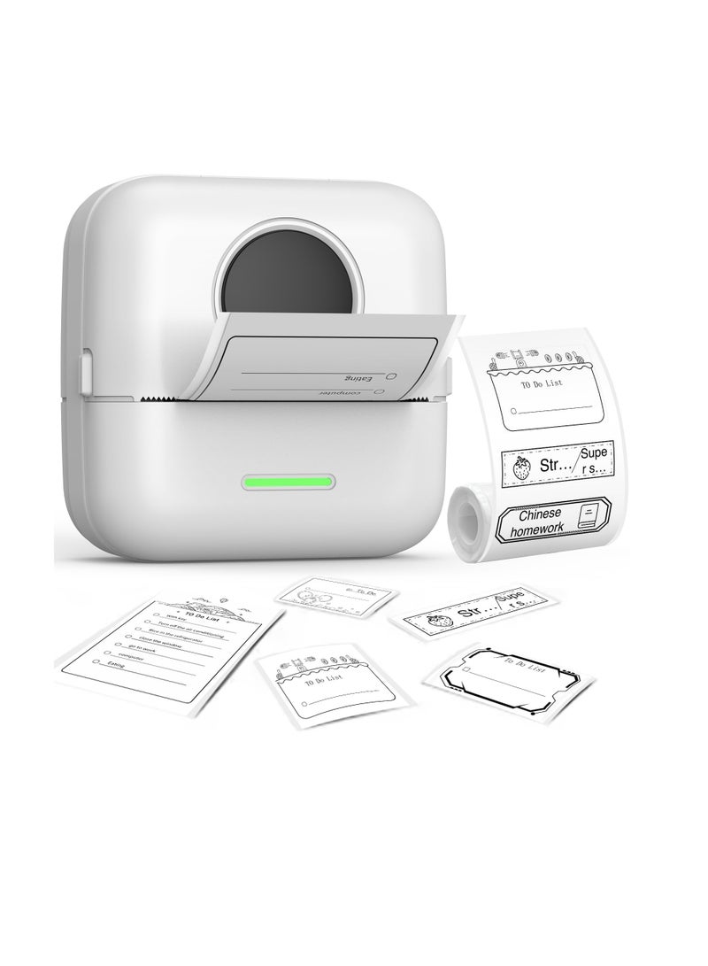 Label Maker Machine with Tape, Portable Bluetooth Label Printer Sticker Maker Machine for Labeling Barcode, Name, Address, Mailing, Organizing, Great for Home, Office, Inkless, USB Rechargeable - Image 1