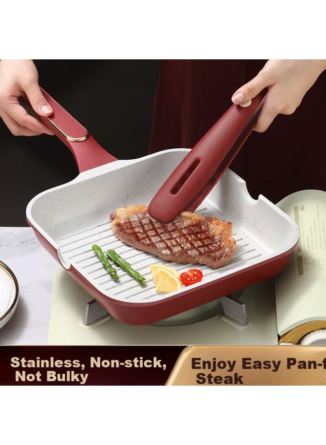 Ssn Steak Pan, Griddle, Steak Grilling Pan, Non-stick Pan, Flat Bottom Pan For Induction Cooker And Gas Stove, Steak Griddle - Image 1