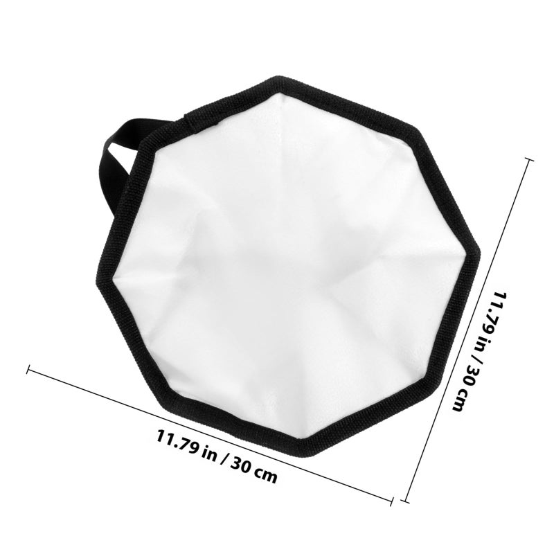30Cm Octagonal Softbox Diffuser For External Camera Flash Black And White Fabric Cover - Image 3