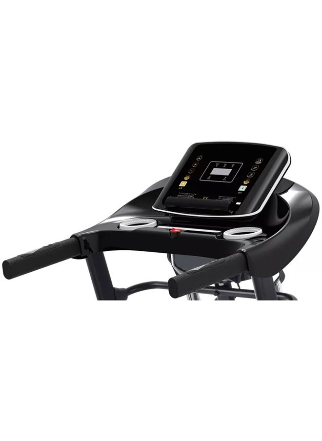 Fitness World - Foldable electric treadmill equipped with a powerful 2.0 HP motor, treadmill and sports treadmill that holds up to 110 kilograms with a massage device and dumbbells - Image 1
