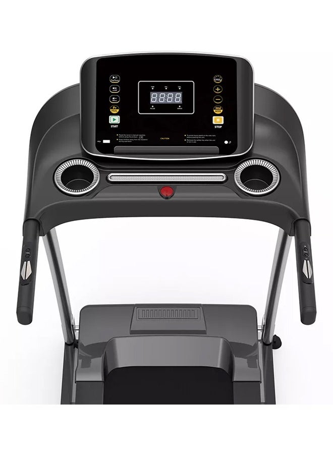 Fitness World - Foldable electric treadmill equipped with a powerful 2.0 HP motor, treadmill and sports treadmill that holds up to 110 kilograms with a massage device and dumbbells - Image 1