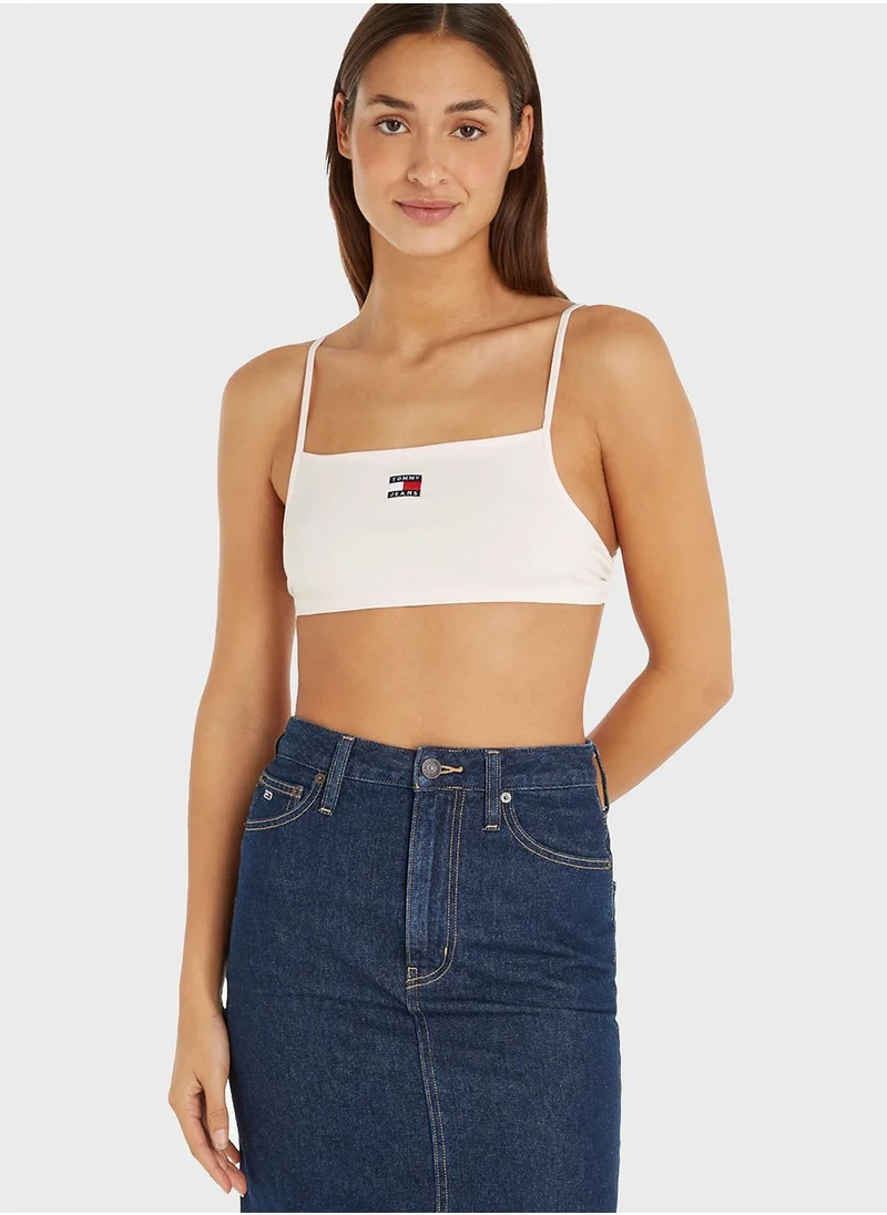 TOMMY JEANS Strappy Tie Detail Crop Top